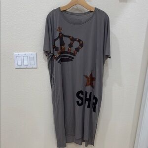 ⭐️The SHARE SPIRIT Collection Gray Long Dress—FABULOUS!! Boho—Crown—Like New!!
